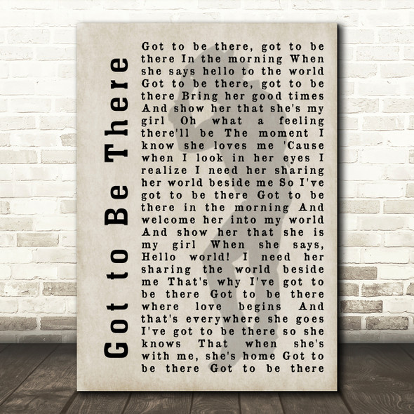 Michael Jackson Got to Be There Shadow Song Lyric Quote Print