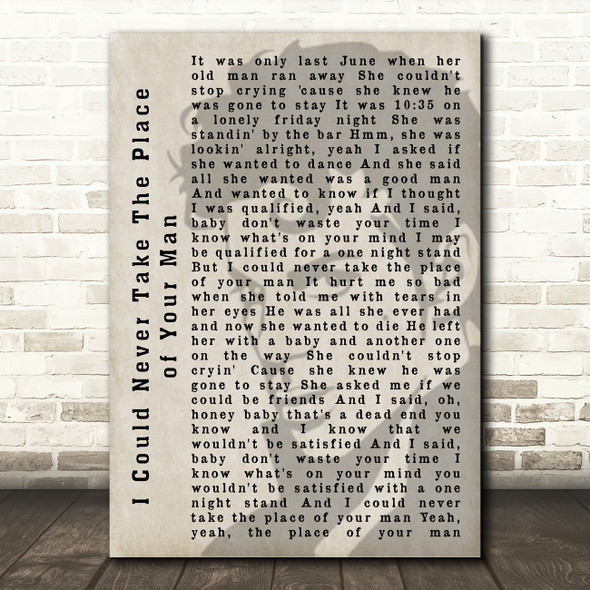Prince I Could Never Take The Place of Your Man Shadow Song Lyric Quote Print