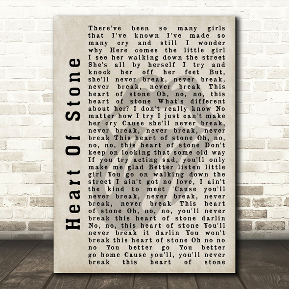 The Rolling Stones Heart Of Stone Shadow Song Lyric Quote Print