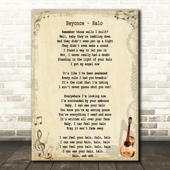 Beyoncé Halo Song Lyric Quote Print