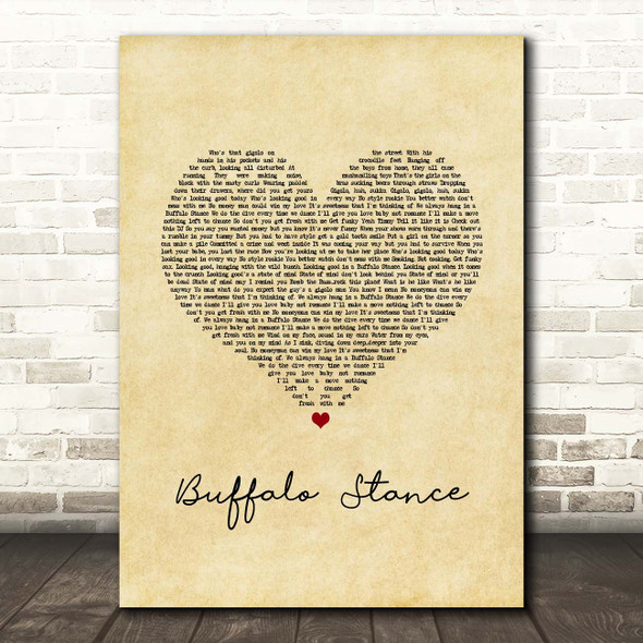 Neneh Cherry Buffalo Stance Vintage Heart Song Lyric Print