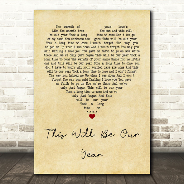 Foo Fighters This Will Be Our Year Vintage Heart Quote Song Lyric Print