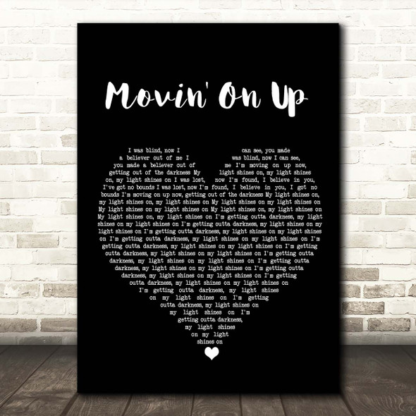 Primal Scream Movin' On Up Black Heart Song Lyric Print