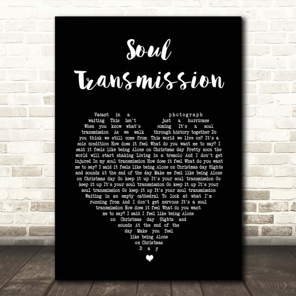 Robbie Williams Soul Transmission Black Heart Song Lyric Print