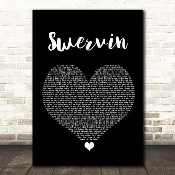A Boogie Wit Da Hoodie Swervin Black Heart Song Lyric Print