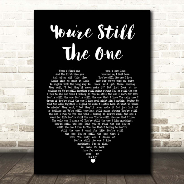SLPTAHT1046 Black Heart Song Lyric Print