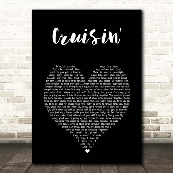 Smokey Robinson Cruisin' Black Heart Song Lyric Print