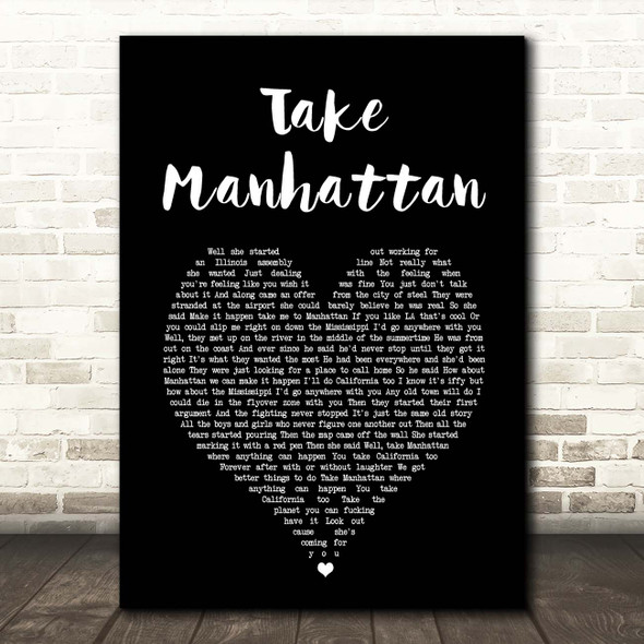Soul Asylum Take Manhattan Black Heart Song Lyric Print