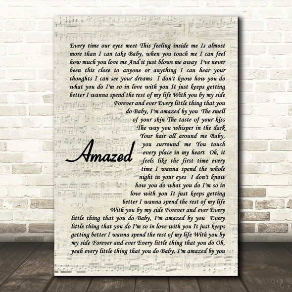 Lonestar Amazed Quote Song Lyric Print