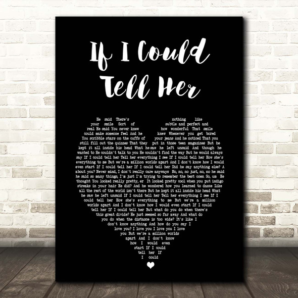 Ben Platt & Laura Dreyfuss If I Could Tell Her Black Heart Song Lyric Print