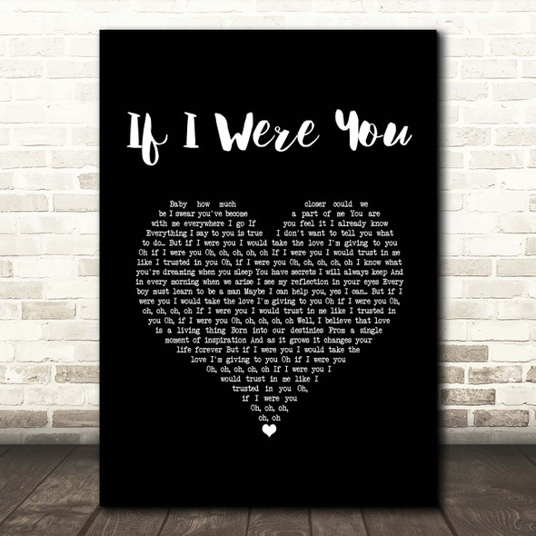Stevie Nicks If I Were You Black Heart Song Lyric Print