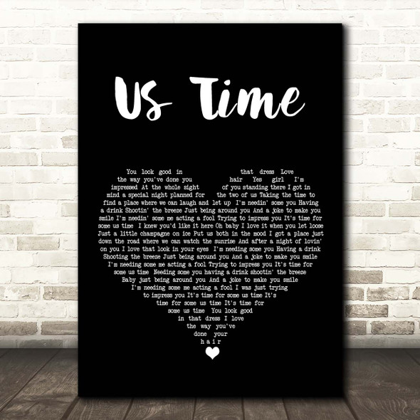 Stoney LaRue Us Time Black Heart Song Lyric Print
