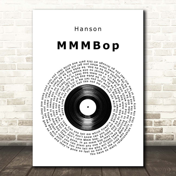Hanson MMMBop Vinyl Record Song Lyric Print