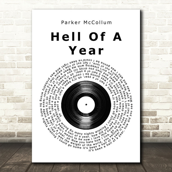 Parker McCollum Hell Of A Year Vinyl Record Song Lyric Quote Music Print