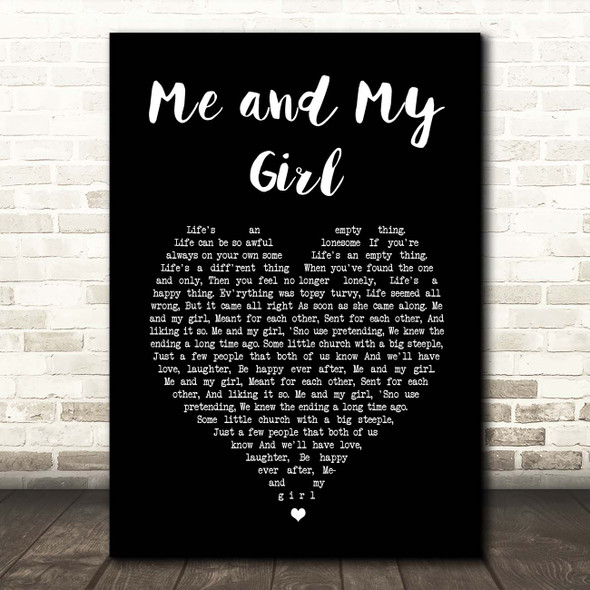 Bill Snibson and Sally Smith Me and My Girl Black Heart Song Lyric Print