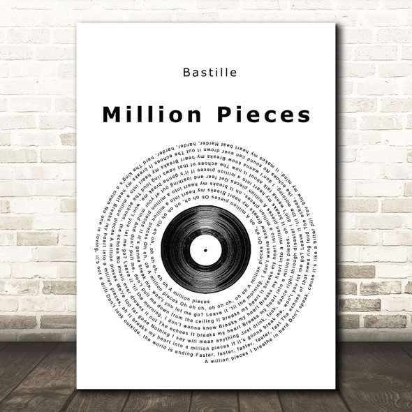 Bastille Million Pieces Vinyl Record Song Lyric Print
