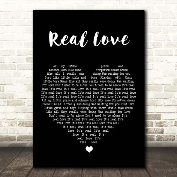 Tom Odell Real Love Black Heart Song Lyric Print