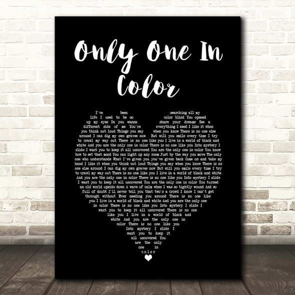 Trapt Only One In Color Black Heart Song Lyric Print