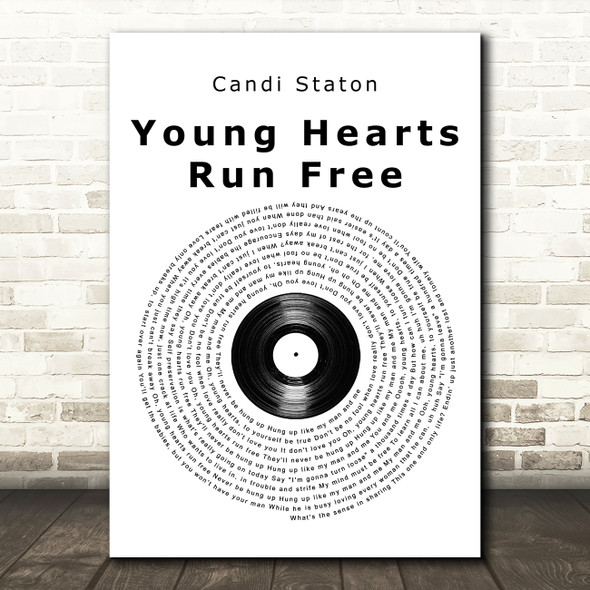 Candi Staton Young Hearts Run Free Vinyl Record Song Lyric Print