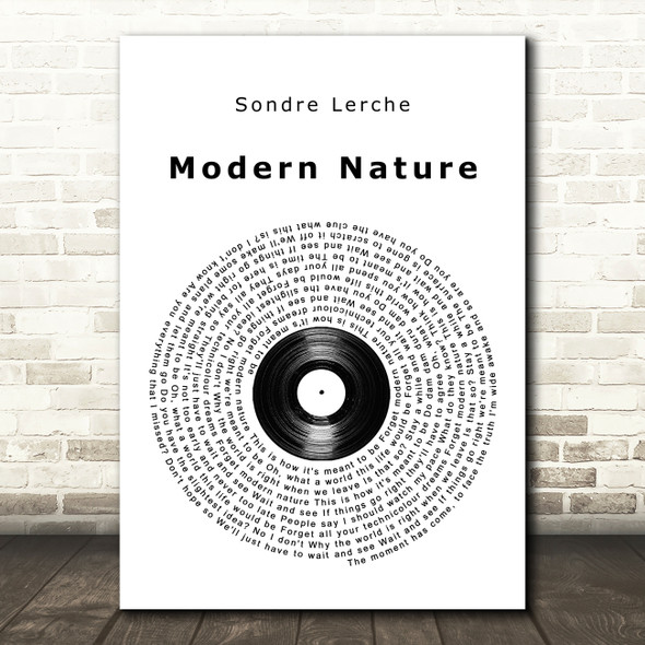 Sondre Lerche Modern Nature Vinyl Record Song Lyric Print