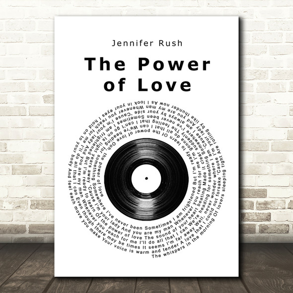 Jennifer Rush The Power of Love Vinyl Record Song Lyric Music Art Print