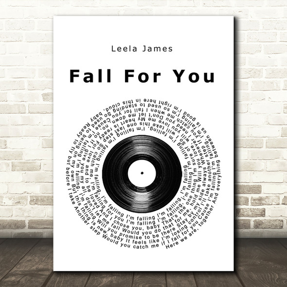 Leela James Fall For You Vinyl Record Song Lyric Music Art Print
