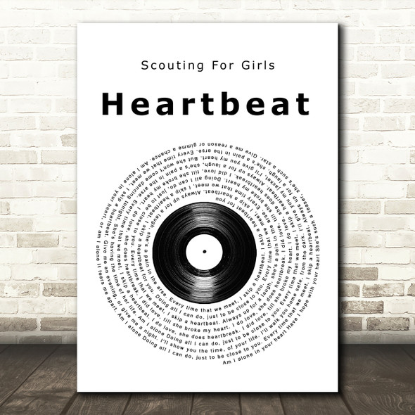 Scouting For Girls Heartbeat Vinyl Record Song Lyric Music Art Print