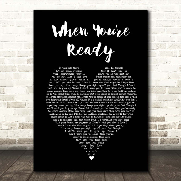 Brian Fallon When You're Ready Black Heart Song Lyric Print