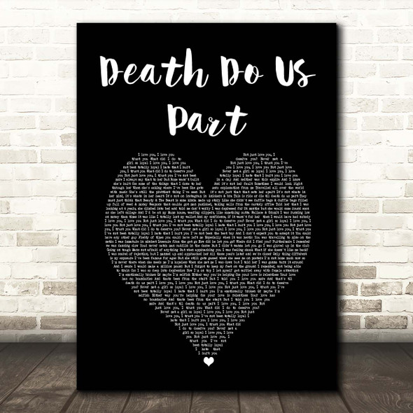 Bugzy Malone Death Do Us Part Black Heart Song Lyric Print