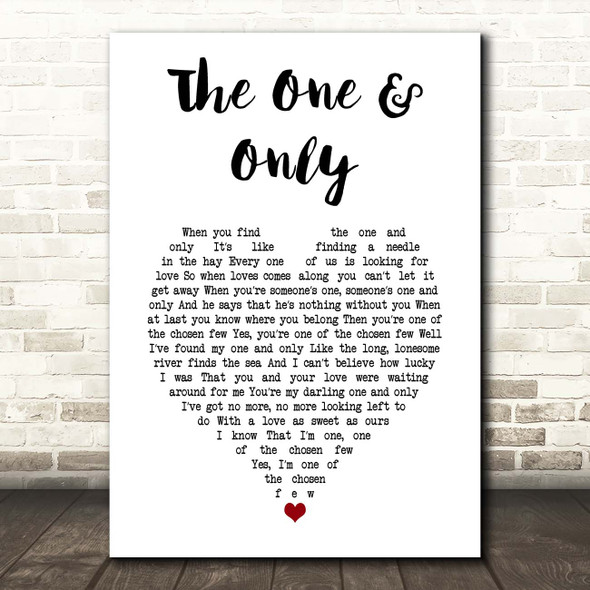 Gladys Knight The One & Only White Heart Song Lyric Print