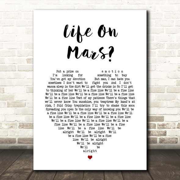 Harry Styles Fine Line White Heart Song Lyric Print