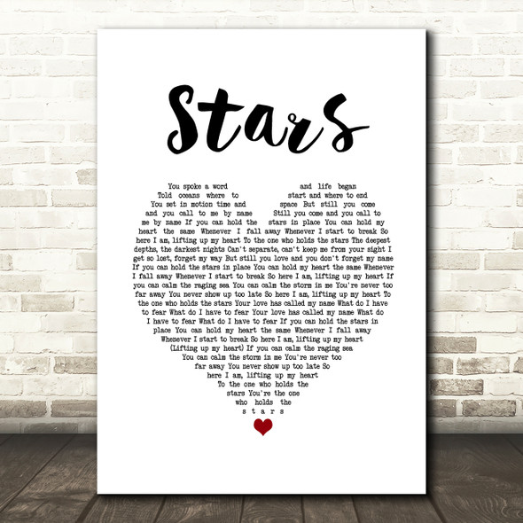 Skillet Stars White Heart Song Lyric Wall Art Print