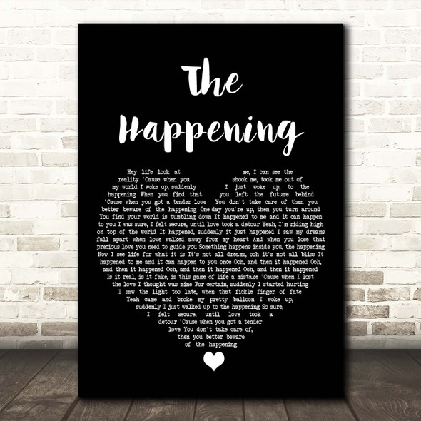 Diana Ross The Supremes The Happening Black Heart Song Lyric Print
