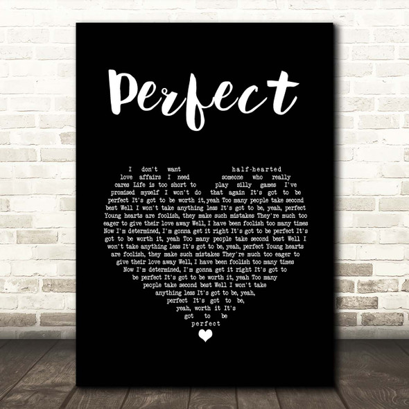 Fairground Attraction Perfect Black Heart Song Lyric Print