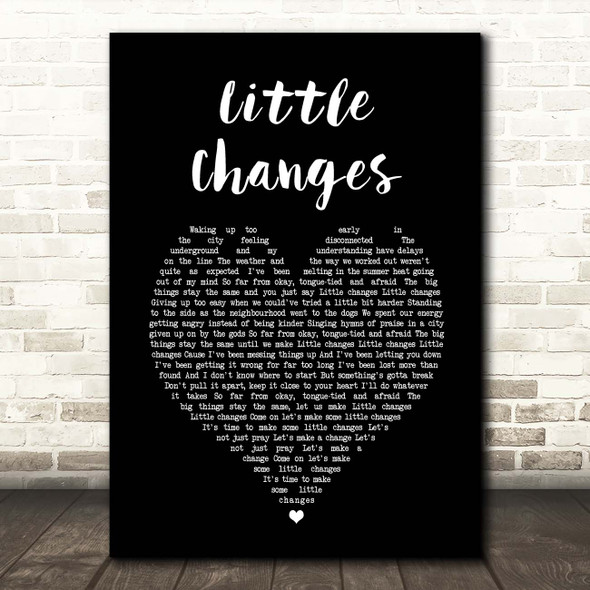 Frank Turner Little Changes Black Heart Song Lyric Print
