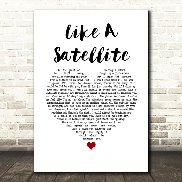 Thunder Like A Satellite White Heart Song Lyric Quote Music Print