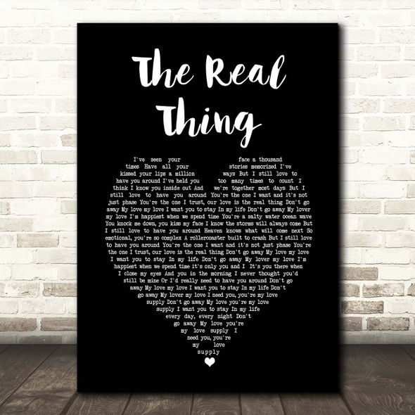 Gwen Stefani The Real Thing Black Heart Song Lyric Print
