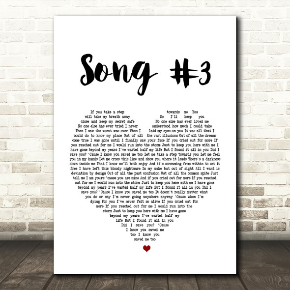 Stone Sour Song 3 Heart Song Lyric Quote Print