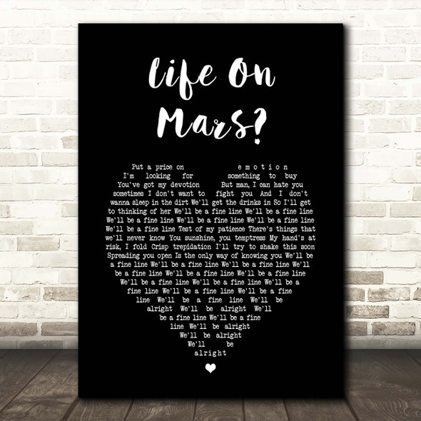 Harry Styles Fine Line Black Heart Song Lyric Print