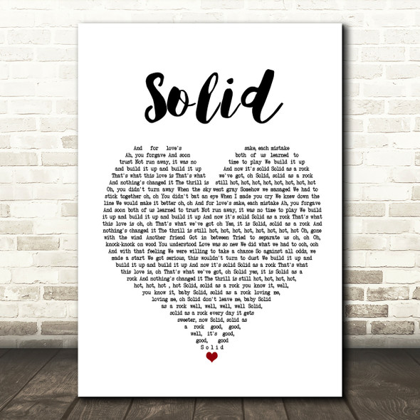 Ashford & Simpson Solid Heart Song Lyric Print