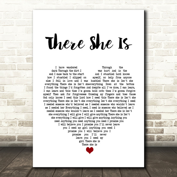 Frank Turner There She Is Heart Song Lyric Quote Print