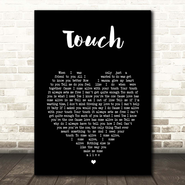Jonny Lang Touch Black Heart Song Lyric Print