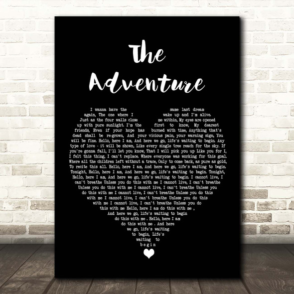 Angels & Airwaves The Adventure Black Heart Song Lyric Print