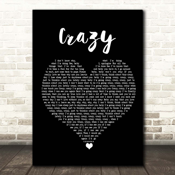 K-Ci & JoJo Crazy Black Heart Song Lyric Print