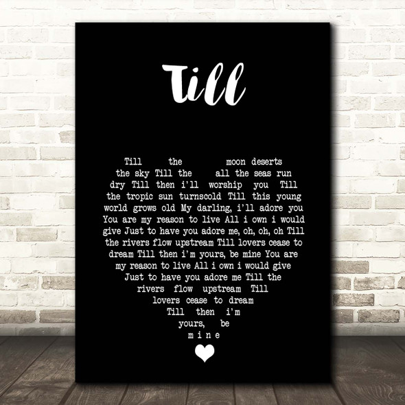 Angels Till Black Heart Song Lyric Print
