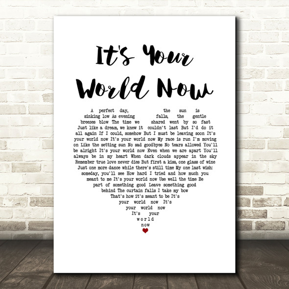 Eagles It's Your World Now White Heart Song Lyric Music Art Print