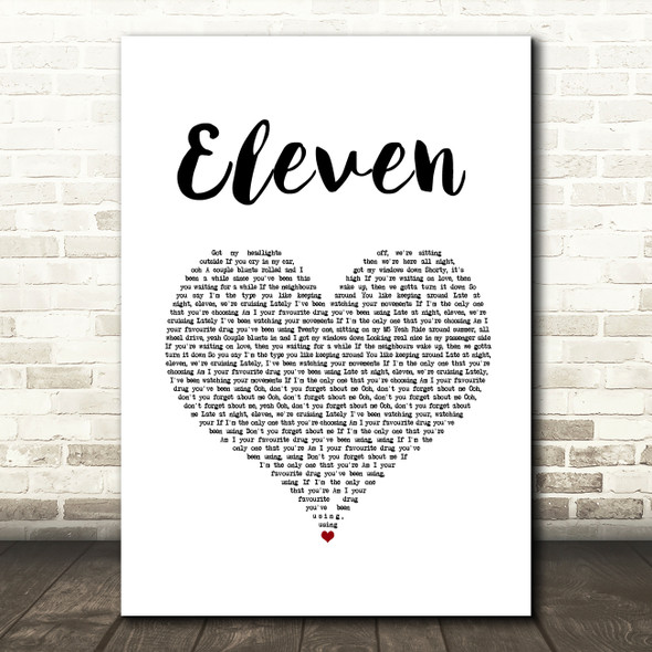 Khalid Eleven White Heart Song Lyric Music Art Print