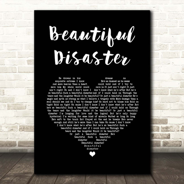 Kelly Clarkson Beautiful Disaster Black Heart Song Lyric Print