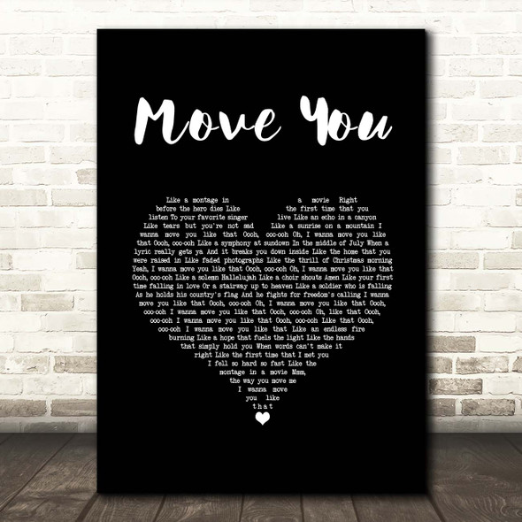 Kelly Clarkson Move You Black Heart Song Lyric Print