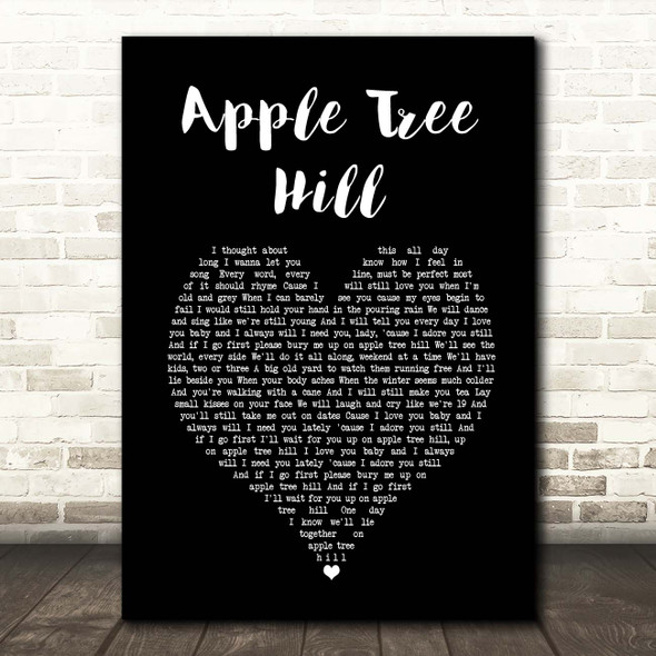Keywest Apple Tree Hill Black Heart Song Print